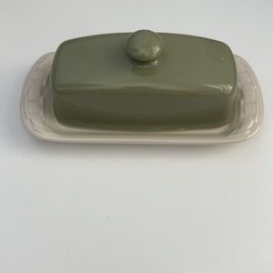Longaberger pottery butter dish